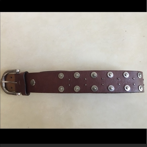 vans studded leather belt